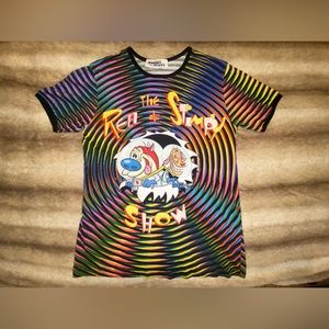 Jeremy Scott Ren & Stimpy graphic cotton shirt unisex men’s large multicolor